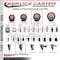 Service Caster 4'' Red Poly Swivel 1'' Expanding Stem Caster Set 2 Total Lock Brakes, 4PK SCC-EXTTL20S414-PPUB-RED-2-S-2-1 - alternate 3